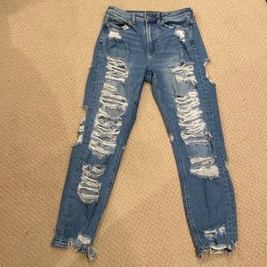 American Eagle Distressed Mom Jean